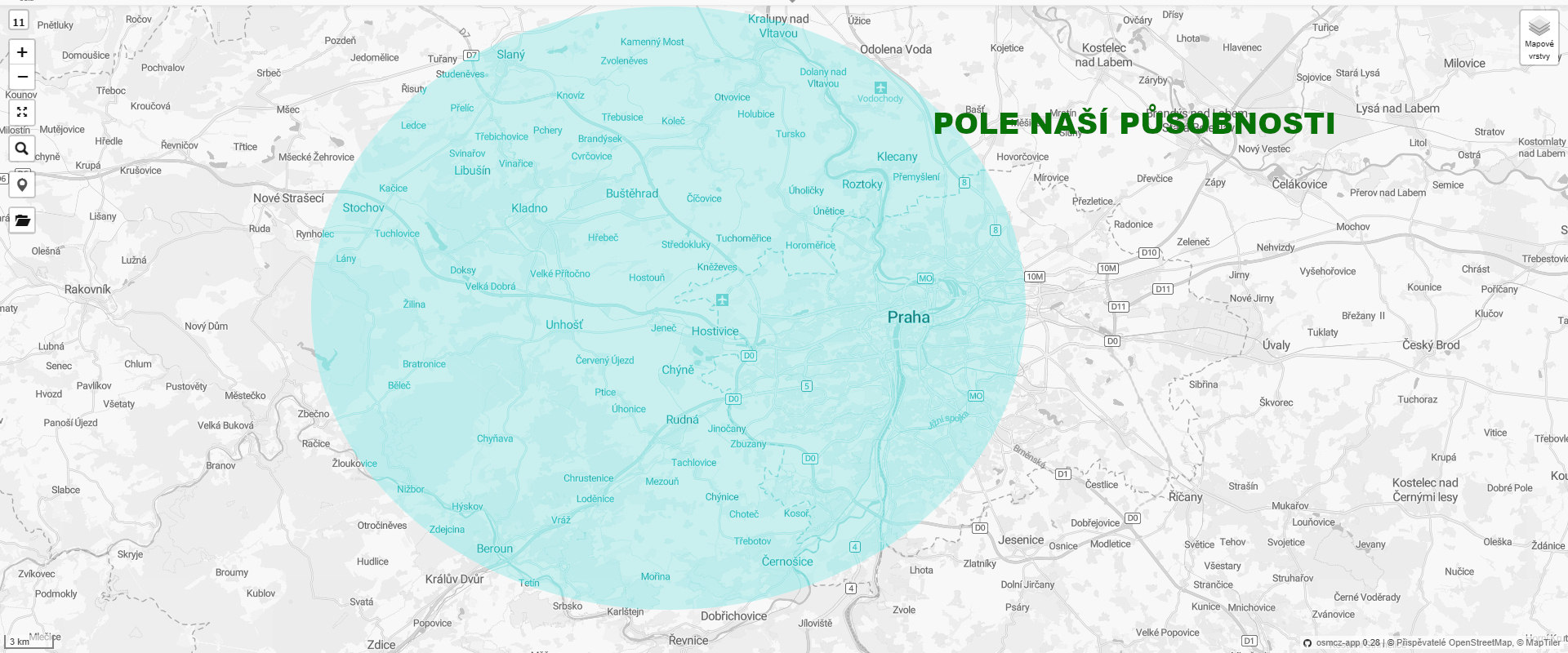 Pole působnosti úklidové firma Renar Duo